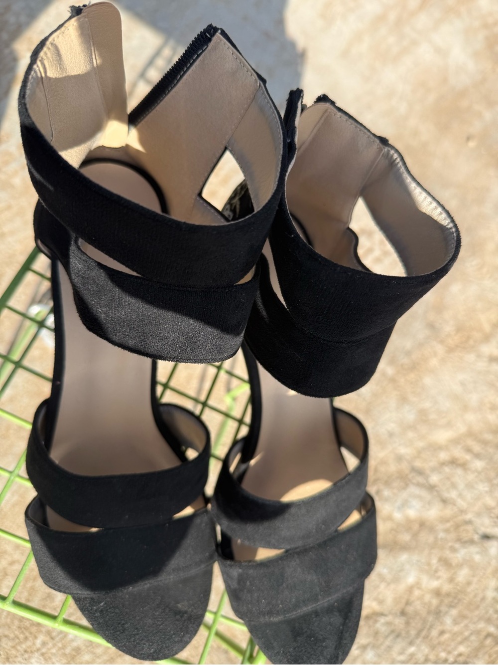 Women’s Black Strappy High Heel Sandals